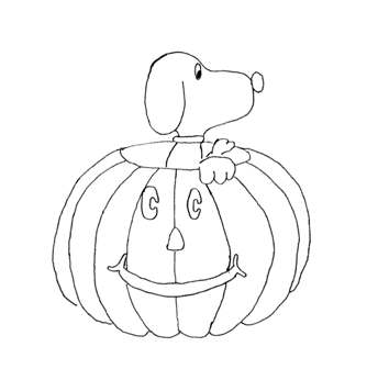 Snoopy coloring page